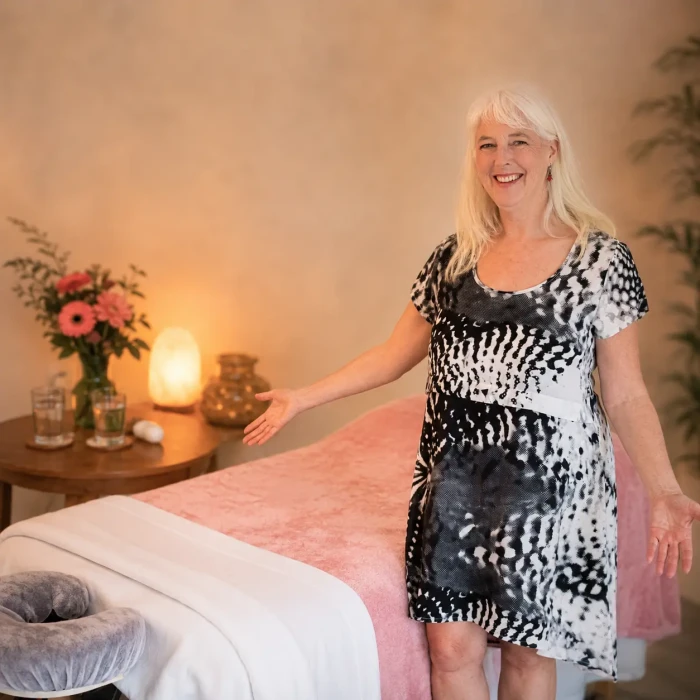 Elayne Lane in her massage room