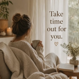 Woman taking time out in winter