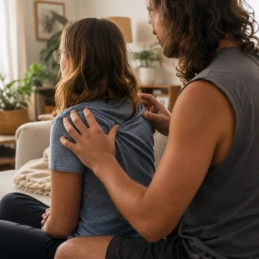 Couple giving massage